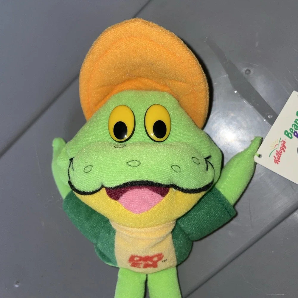 VINTAGE 1997 Kellogg's Smacks Dig Em Frog Bean Bag Plush